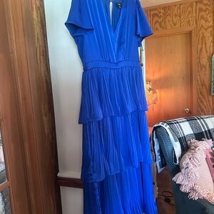 Lulu's Vibrant Blue Midi Dress